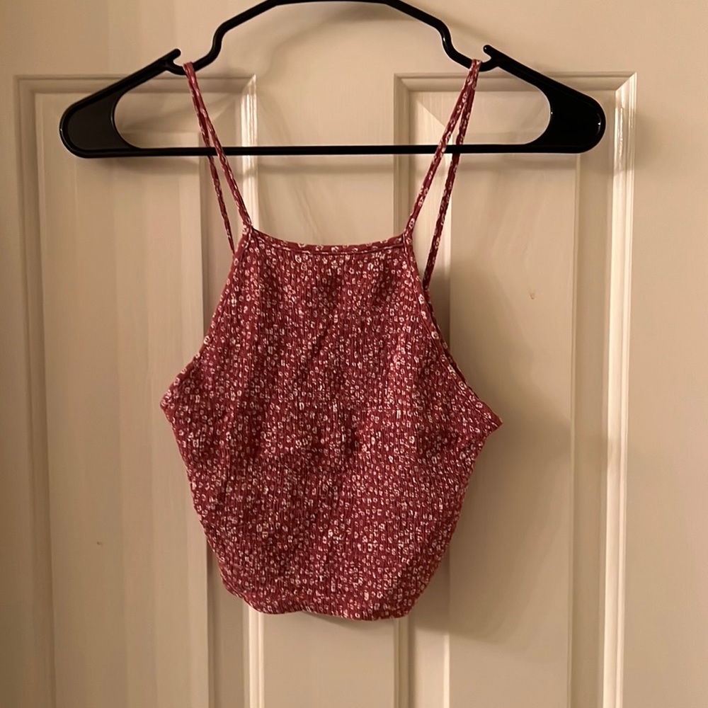 LA Hearts pink cropped tank